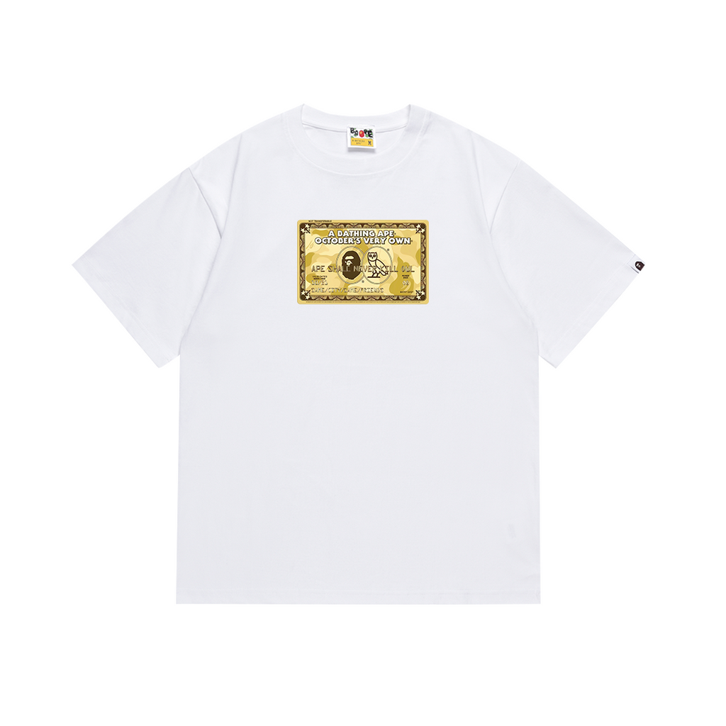 Bathing Shark and ape head print T-Shirt NextBlock