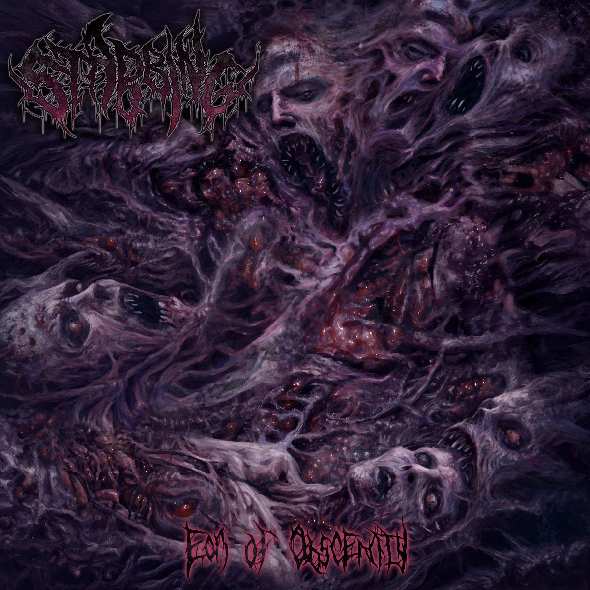Stabbing - Eon of Obscenity (LP, red/black marble vinyl)