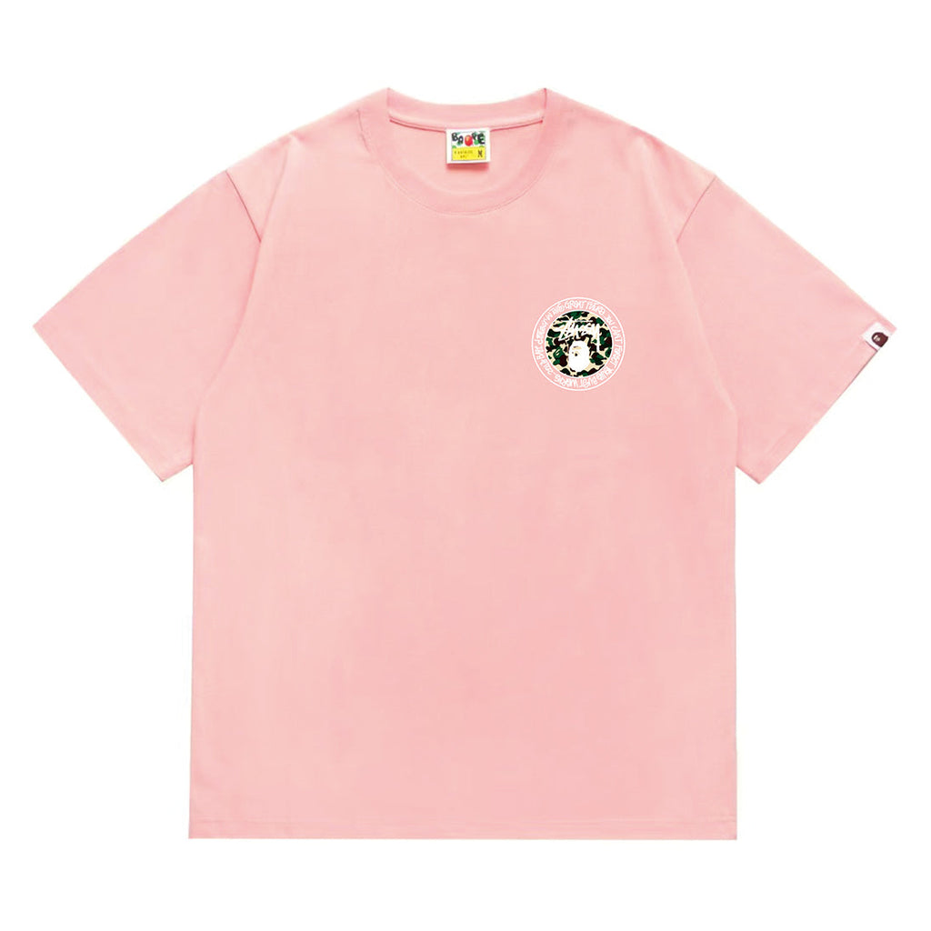Bathing Shark and ape head print T-Shirt NextBlock
