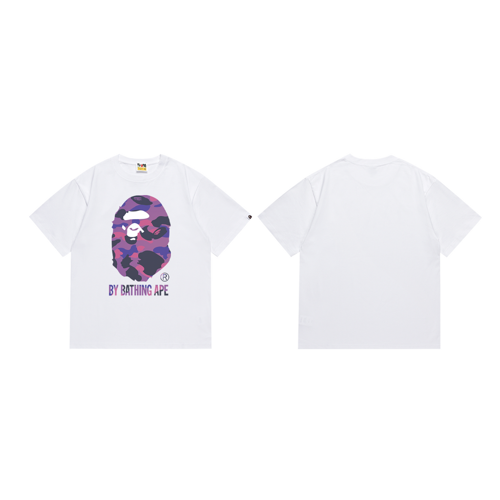 Bathing Shark and ape head print T-Shirt NextBlock