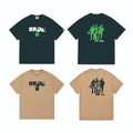 Bathing Shark and ape head print T-Shirt NextBlock