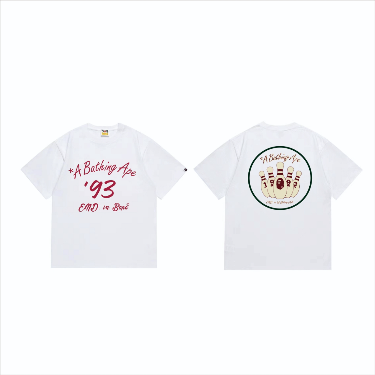 Bathing Shark and ape head print T-Shirt NextBlock