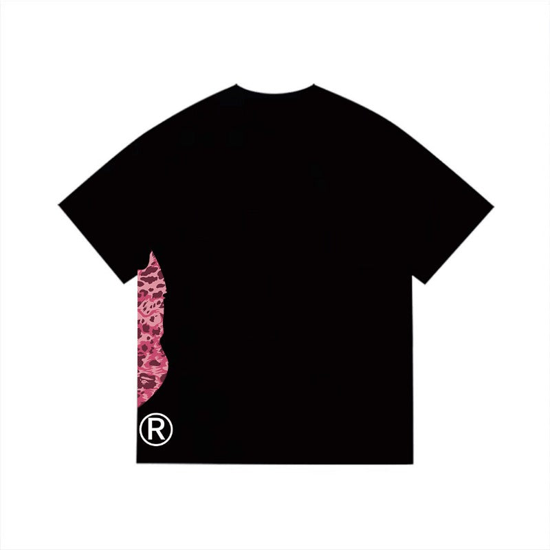 Bathing Shark and ape head print T Shirts NextBlock