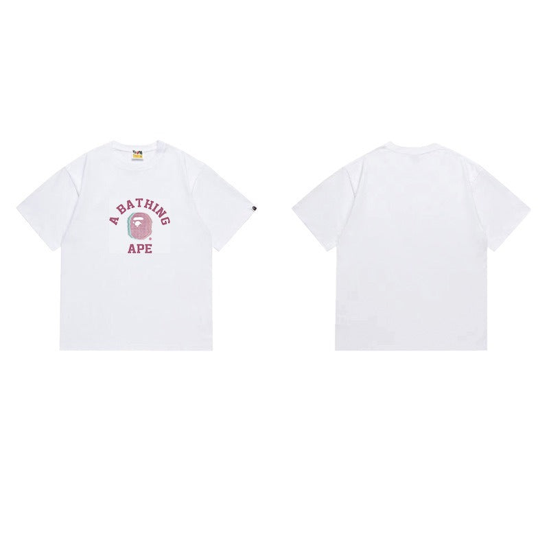 Bathing Shark and ape head print T Shirts NextBlock