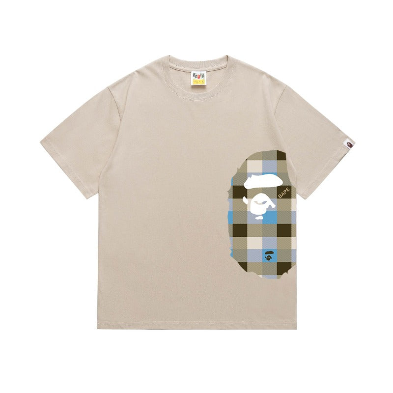 Bathing Shark and ape head print T Shirts NextBlock