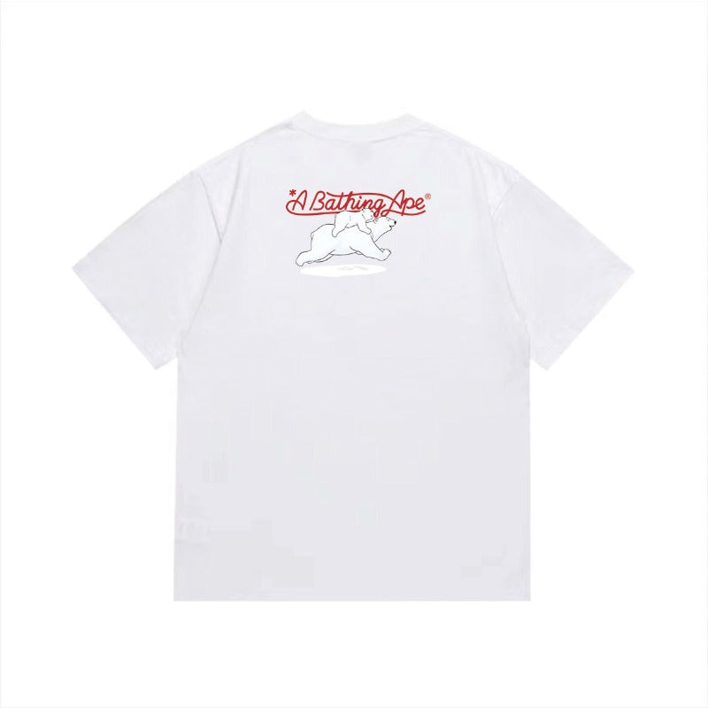 Bathing Shark and ape head print T Shirts NextBlock