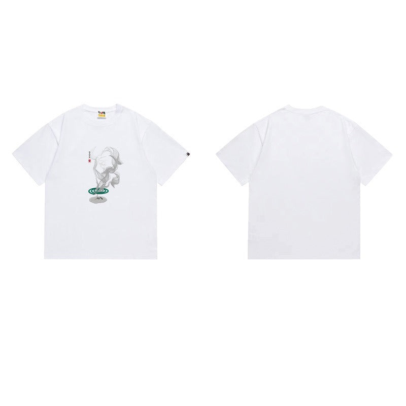 Bathing Shark and ape head print T Shirts NextBlock