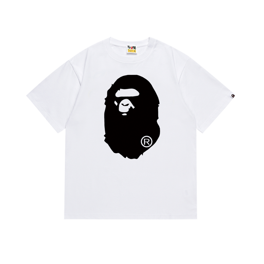 Bathing Shark and ape head print T-Shirt NextBlock