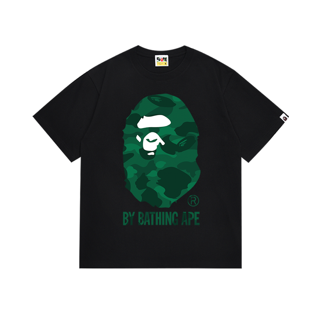 Bathing Shark and ape head print T-Shirt NextBlock