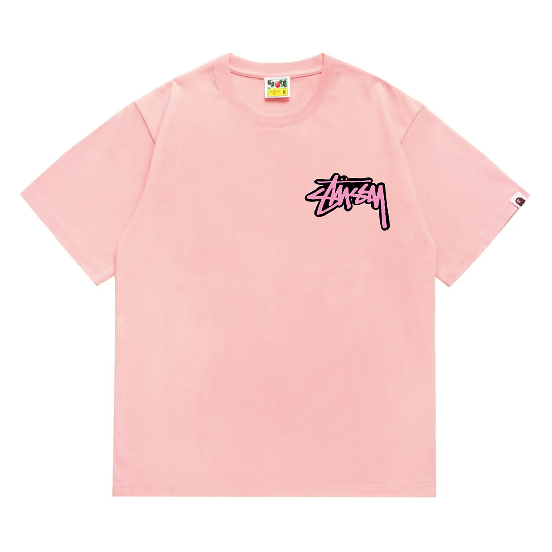 Bathing Shark and ape head print T-Shirt NextBlock