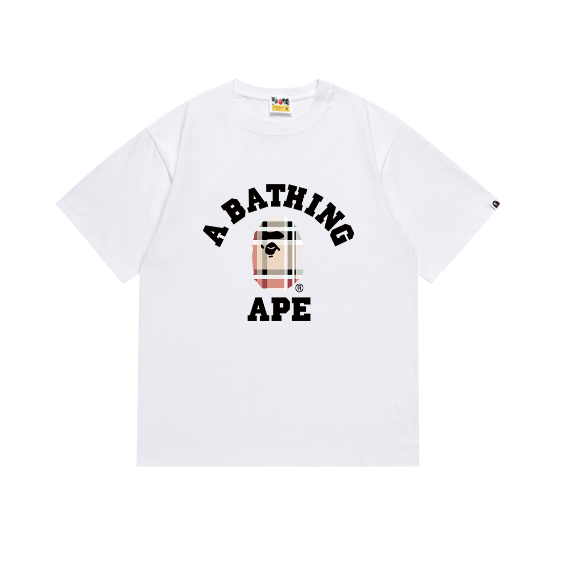 Bathing Shark and ape head print T-Shirt NextBlock