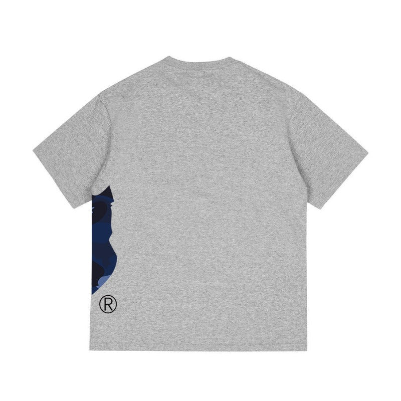 Bathing Shark and ape head print T Shirts NextBlock