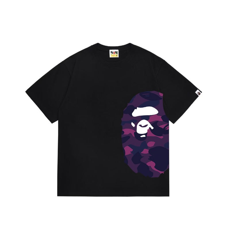 Bathing Shark and ape head print T Shirts NextBlock