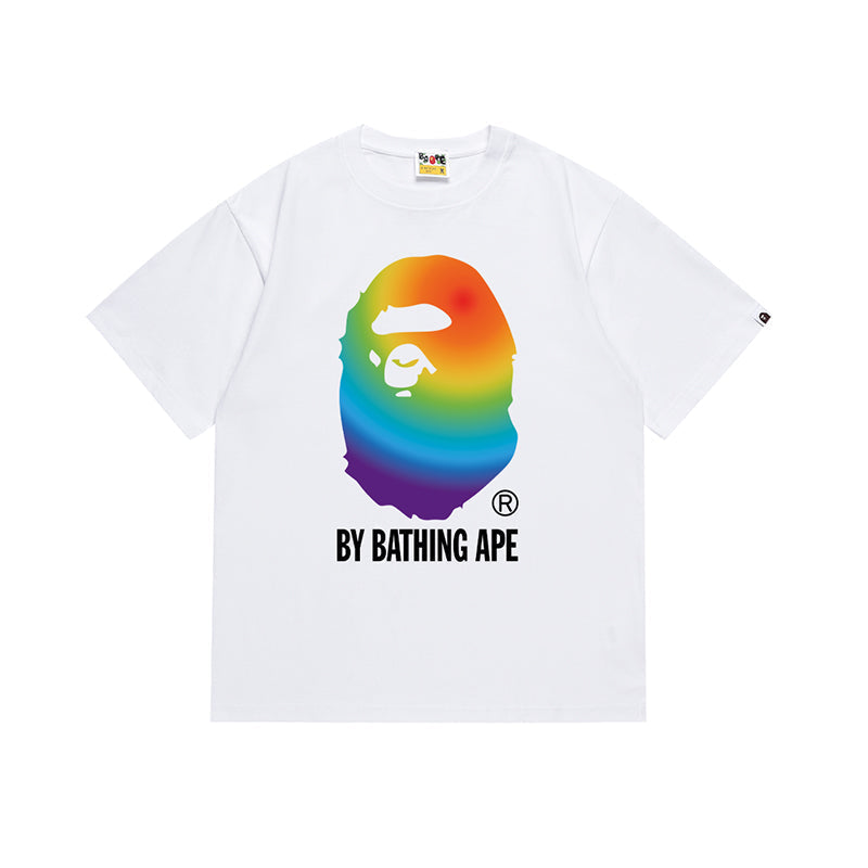 Bathing Shark and ape head print T Shirt NextBlock