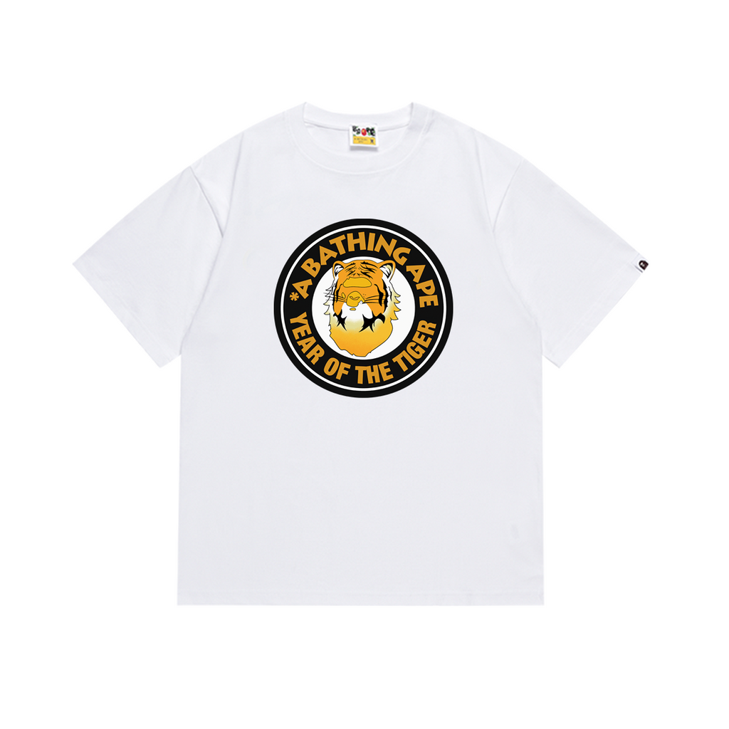 Bathing Shark and ape head print T-Shirt NextBlock