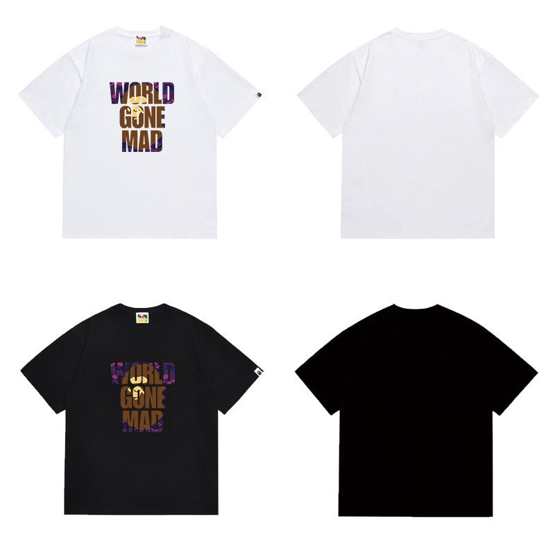 Bathing Shark and ape head print T Shirts NextBlock