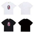 Bathing Shark and ape head print T Shirts NextBlock