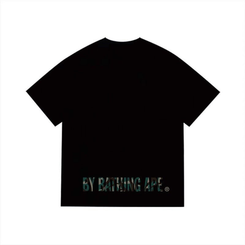 Bathing Shark and ape head print T Shirts NextBlock