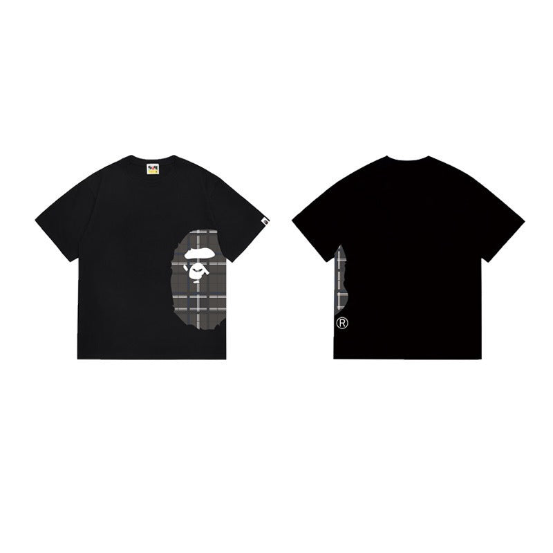 Bathing Shark and ape head print T Shirts NextBlock