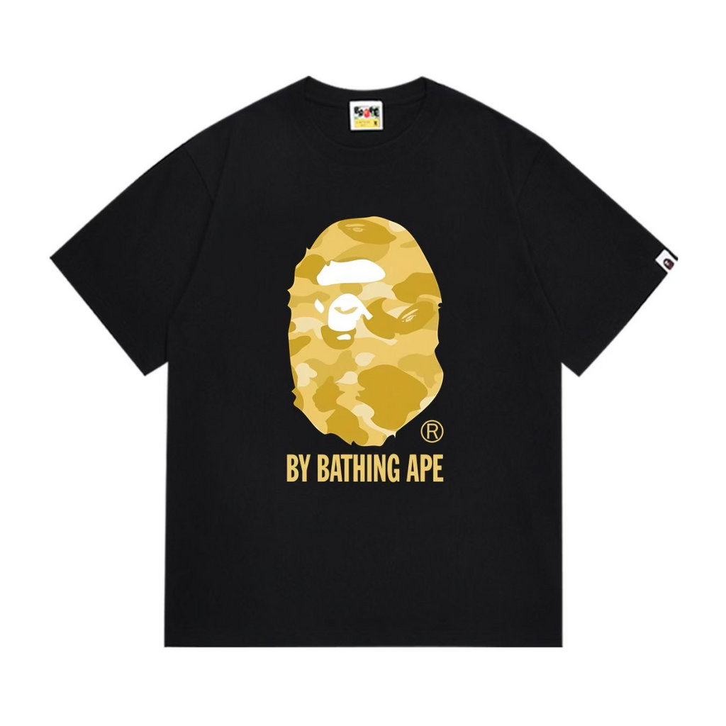Bathing Shark and ape head print T-Shirt NextBlock