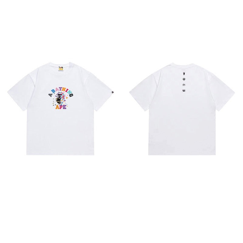 Bathing Shark and ape head print T Shirts NextBlock