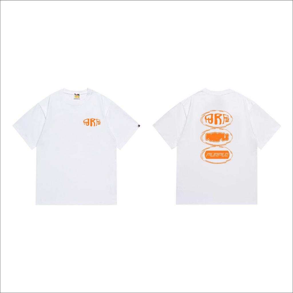 Bathing Shark and ape head print T-Shirt NextBlock