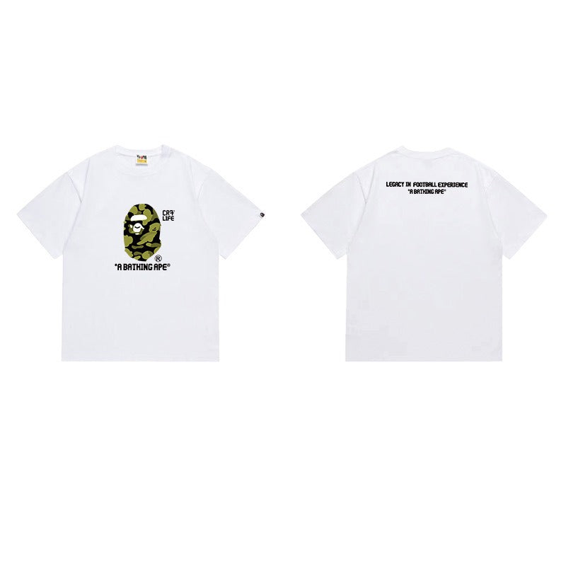 Bathing Shark and ape head print T Shirts NextBlock