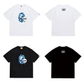 Bathing Shark and ape head print T Shirts NextBlock