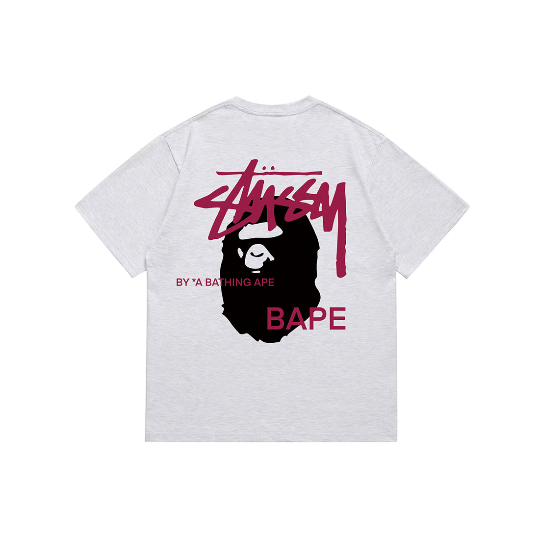Bathing Shark and ape head print T-Shirt NextBlock