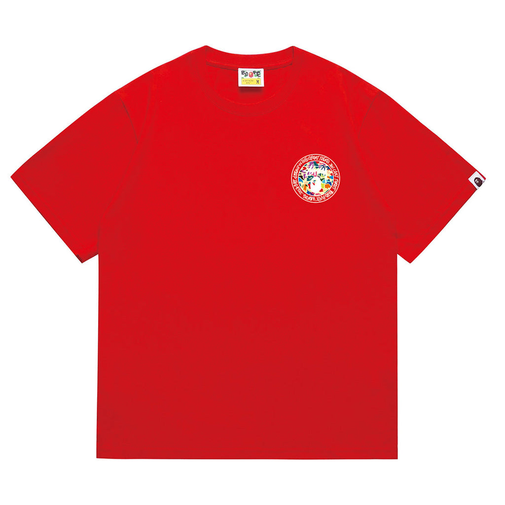 Bathing Shark and ape head print T-Shirt NextBlock