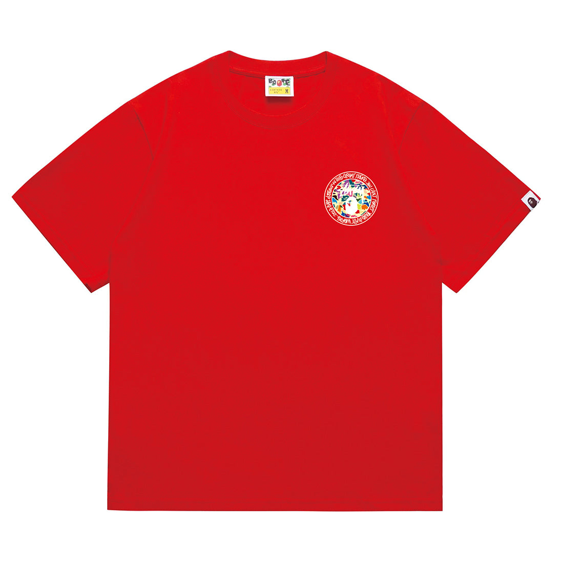 Bathing Shark and ape head print T-Shirt NextBlock
