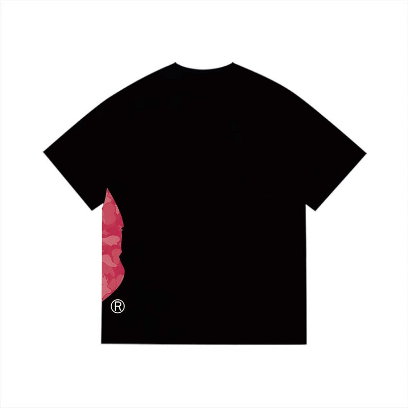 Bathing Shark and ape head print T Shirts NextBlock