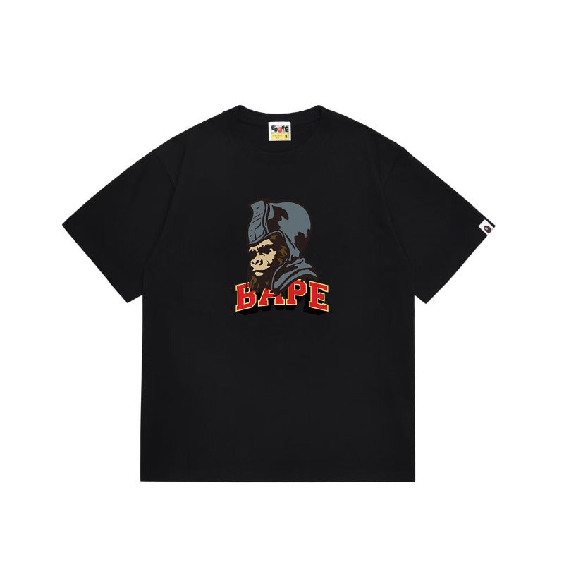 Bathing Shark and ape head print T Shirts NextBlock