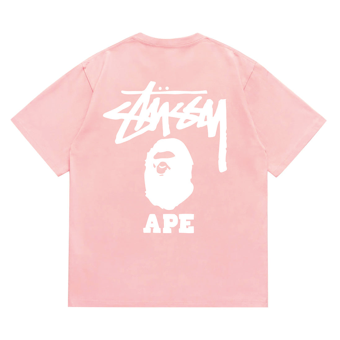 Bathing Shark and ape head print T-Shirt NextBlock