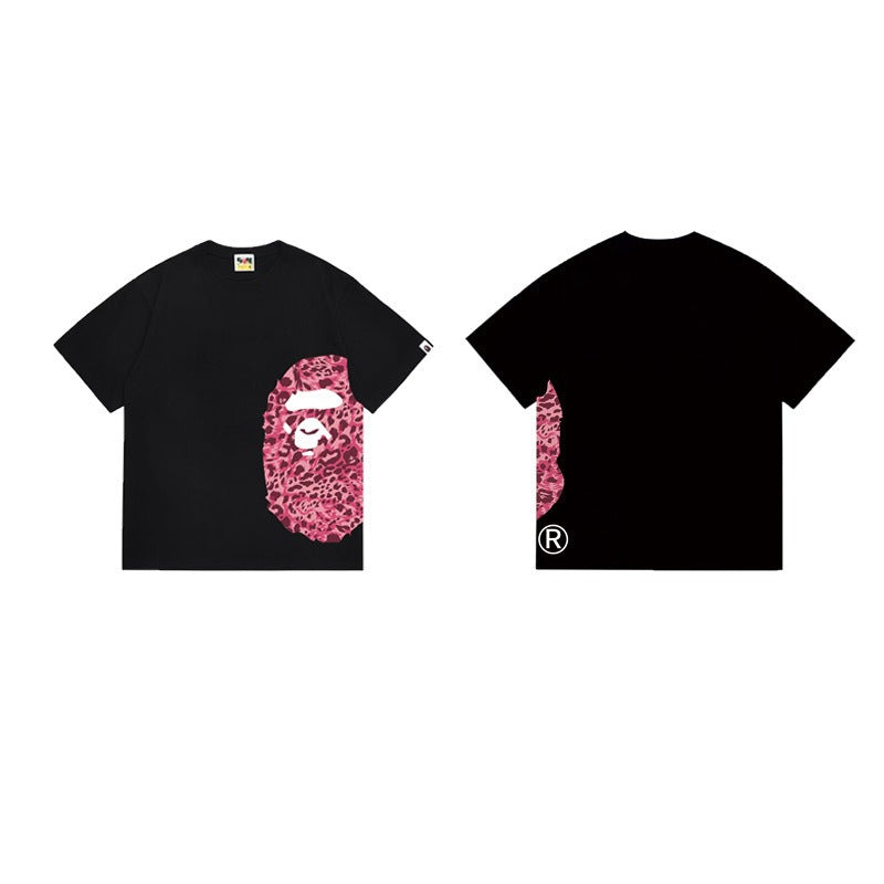 Bathing Shark and ape head print T Shirts NextBlock