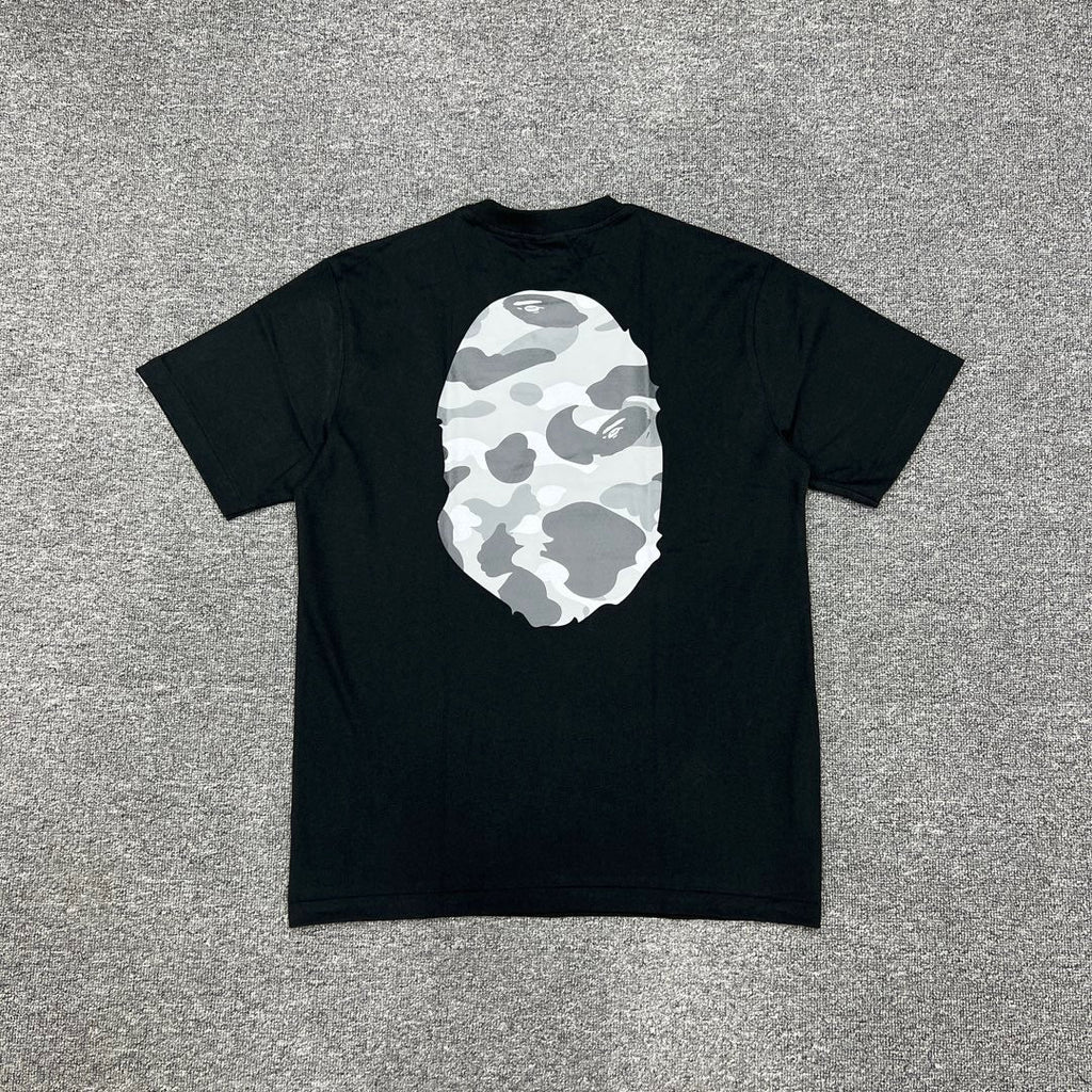 Bathing Shark and ape head print T-Shirt NextBlock
