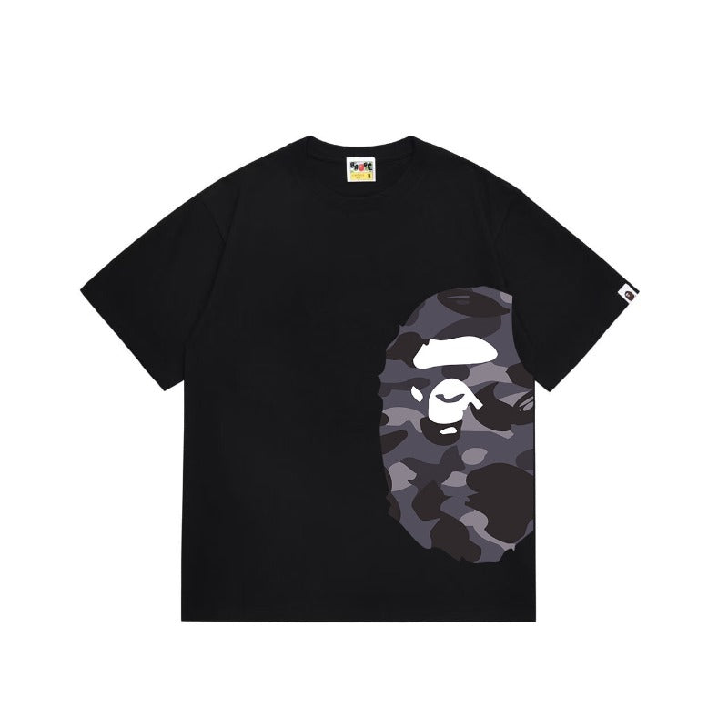 Bathing Shark and ape head print T Shirts NextBlock