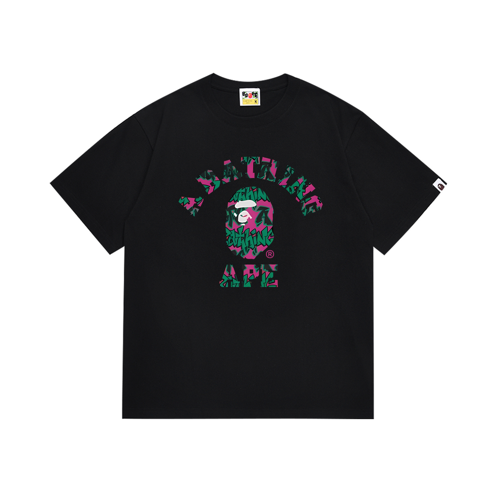 Bathing Shark and ape head print T Shirts NextBlock