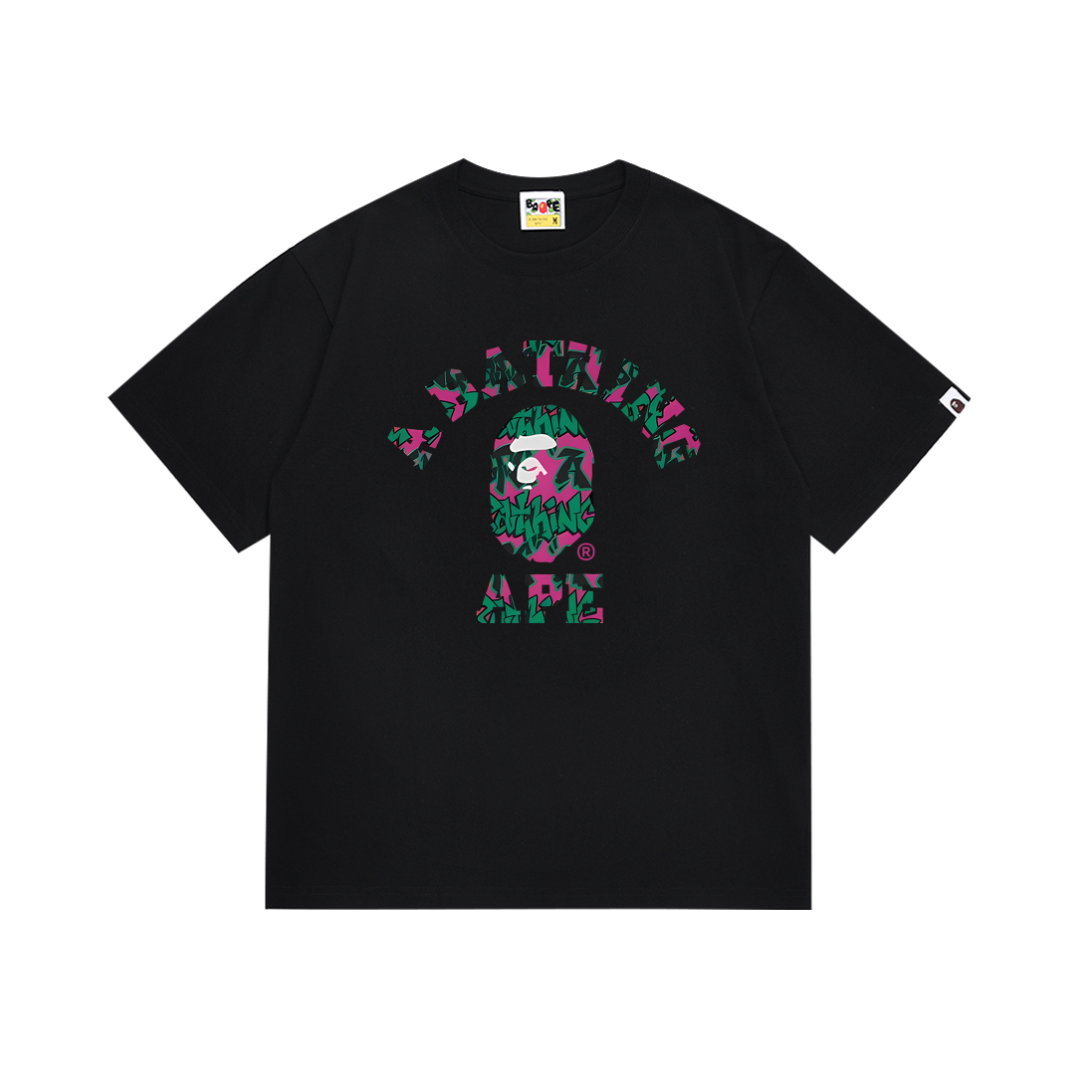 Bathing Shark and ape head print T Shirts NextBlock