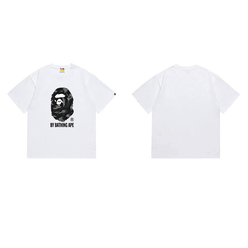 Bathing Shark and ape head print T Shirts NextBlock