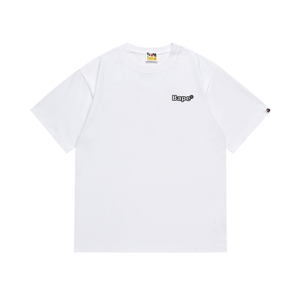 Bathing Shark and ape head print T-Shirt NextBlock