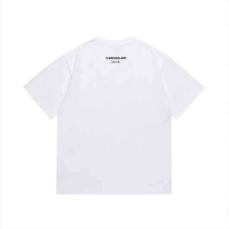 Bathing Shark and ape head print T Shirts NextBlock