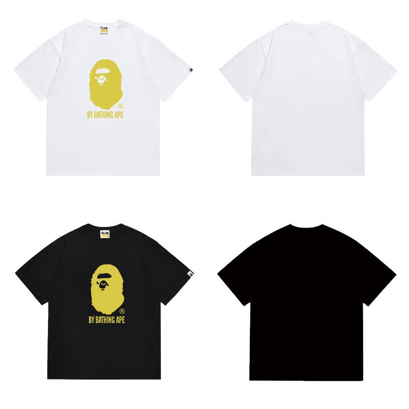 Bathing Shark and ape head print T Shirts NextBlock