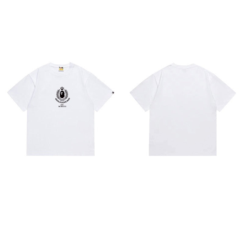 Bathing Shark and ape head print T Shirts NextBlock