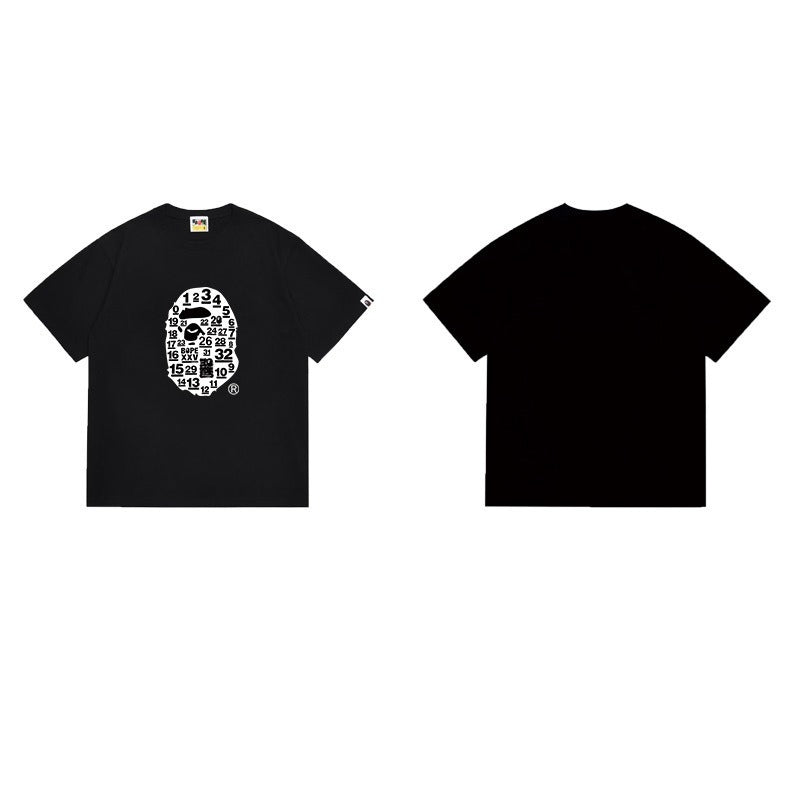 Bathing Shark and ape head print T Shirts NextBlock