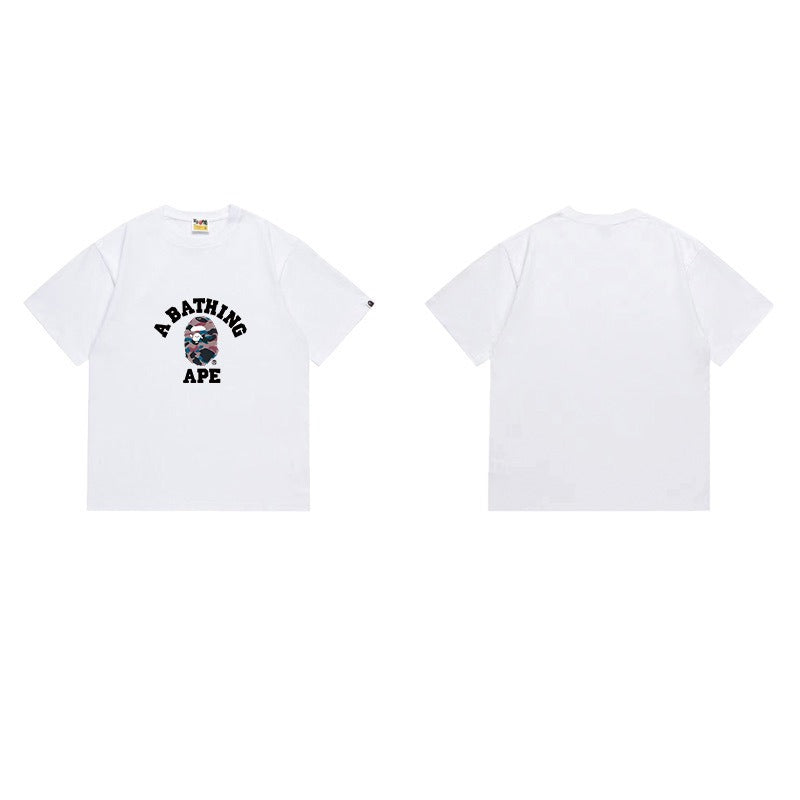 Bathing Shark and ape head print T Shirts NextBlock