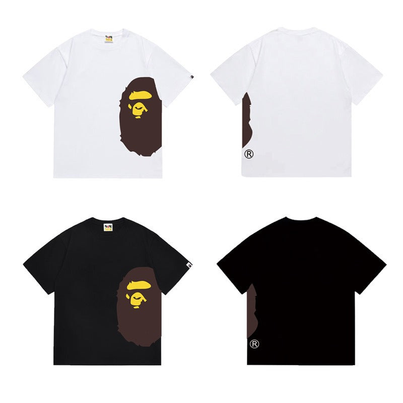 Bathing Shark and ape head print T Shirts NextBlock
