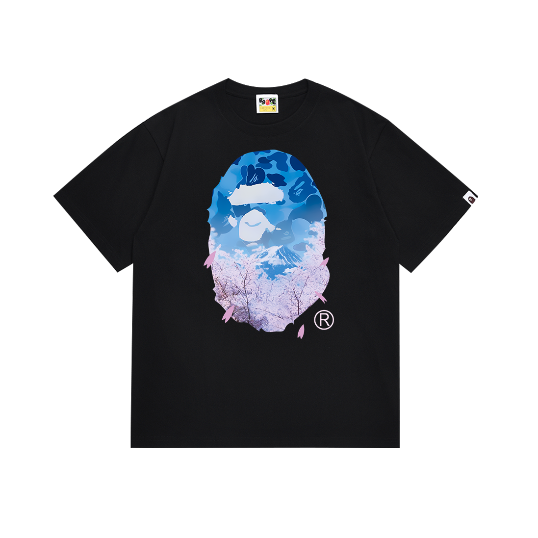 Bathing Shark and ape head print T Shirts NextBlock