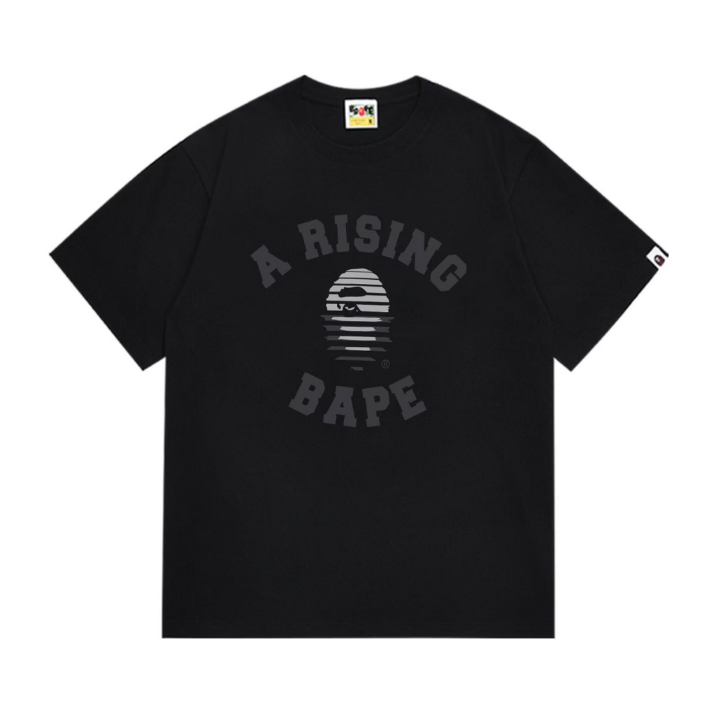 Bathing Shark and ape head print T-Shirt NextBlock