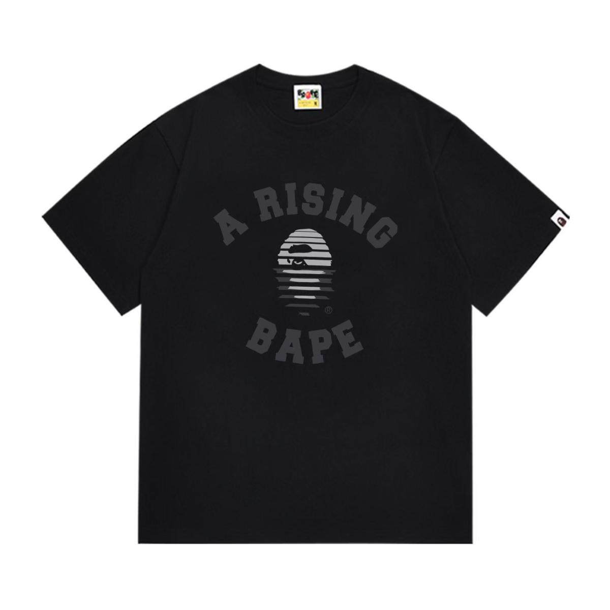 Bathing Shark and ape head print T-Shirt NextBlock